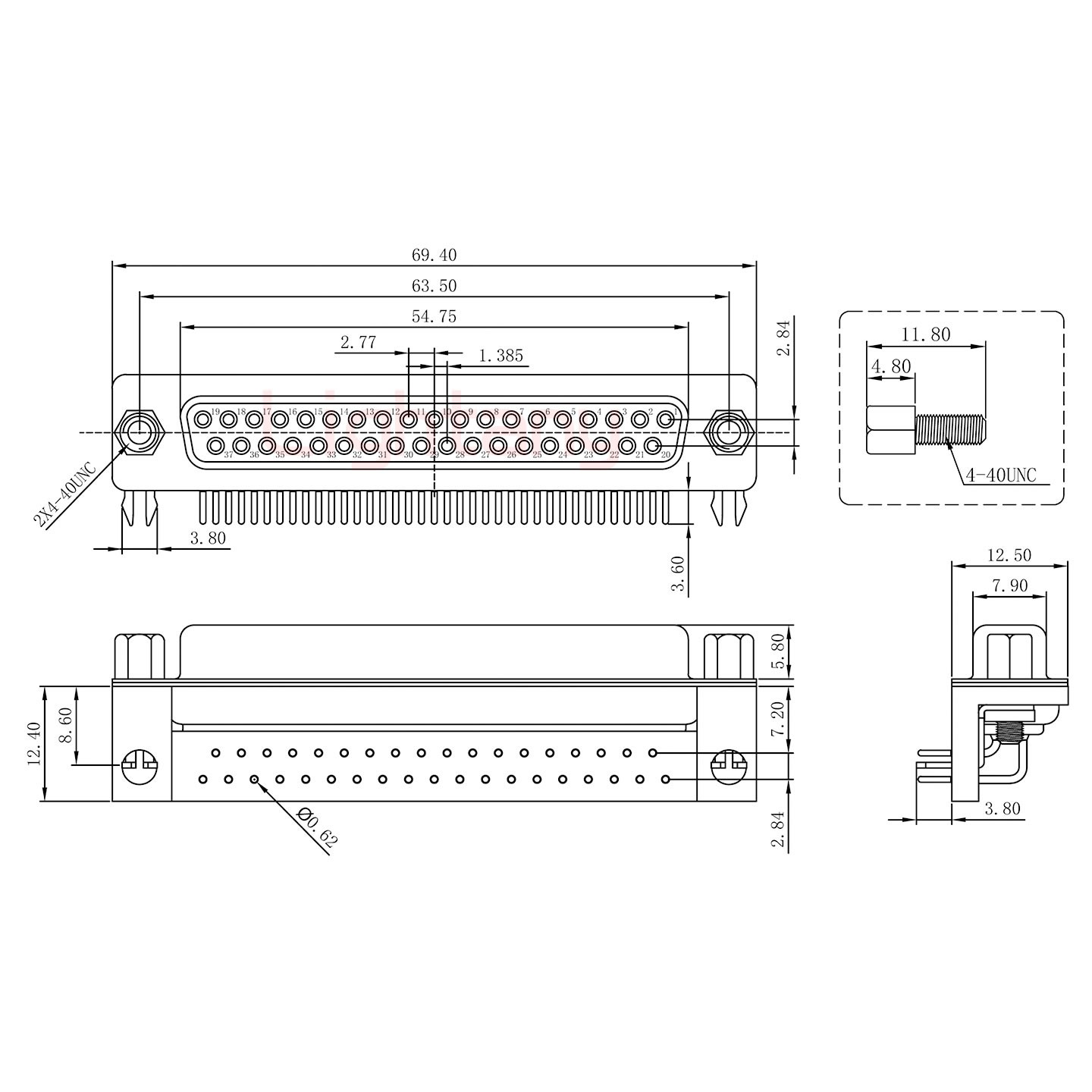 DR37 母 彎插板7.2 塑料支架8.6 鎖螺絲 車(chē)針