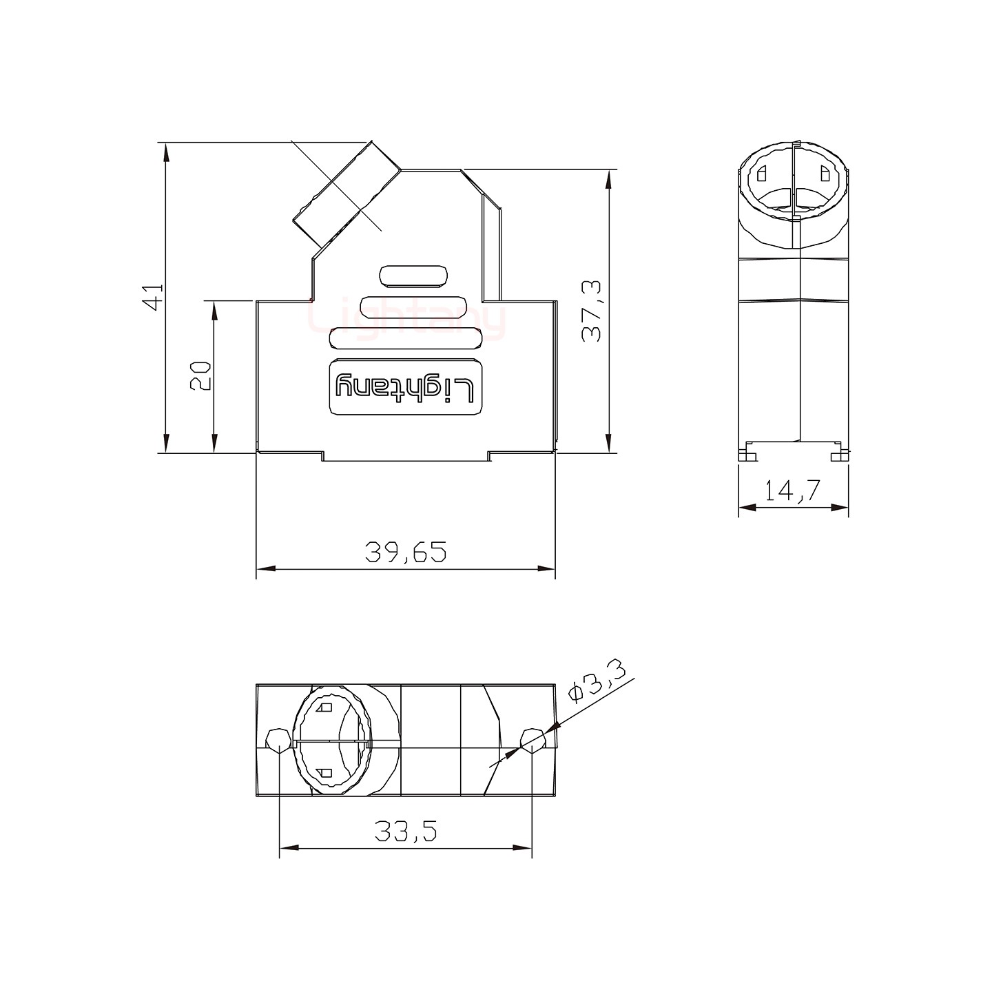 11W1公焊線式75歐姆+15P金屬外殼1679斜出線4~12mm