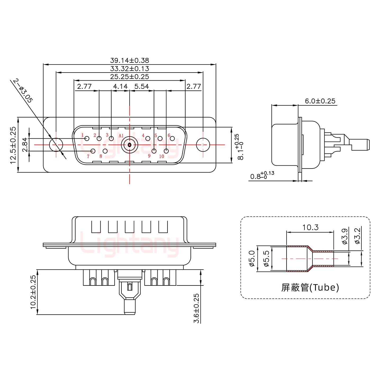 11W1公頭焊線+防水接頭/線徑5~11mm/射頻同軸50歐姆