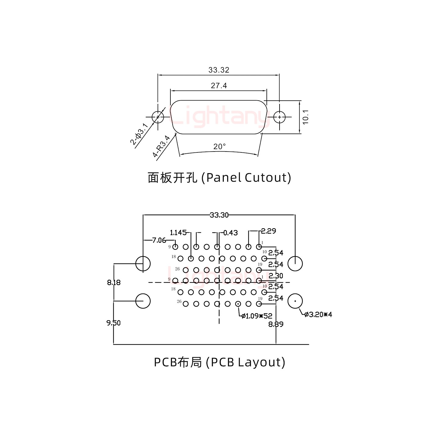 HDR26 母對(duì)母間距15.88車針雙胞胎 D-SUB連接器