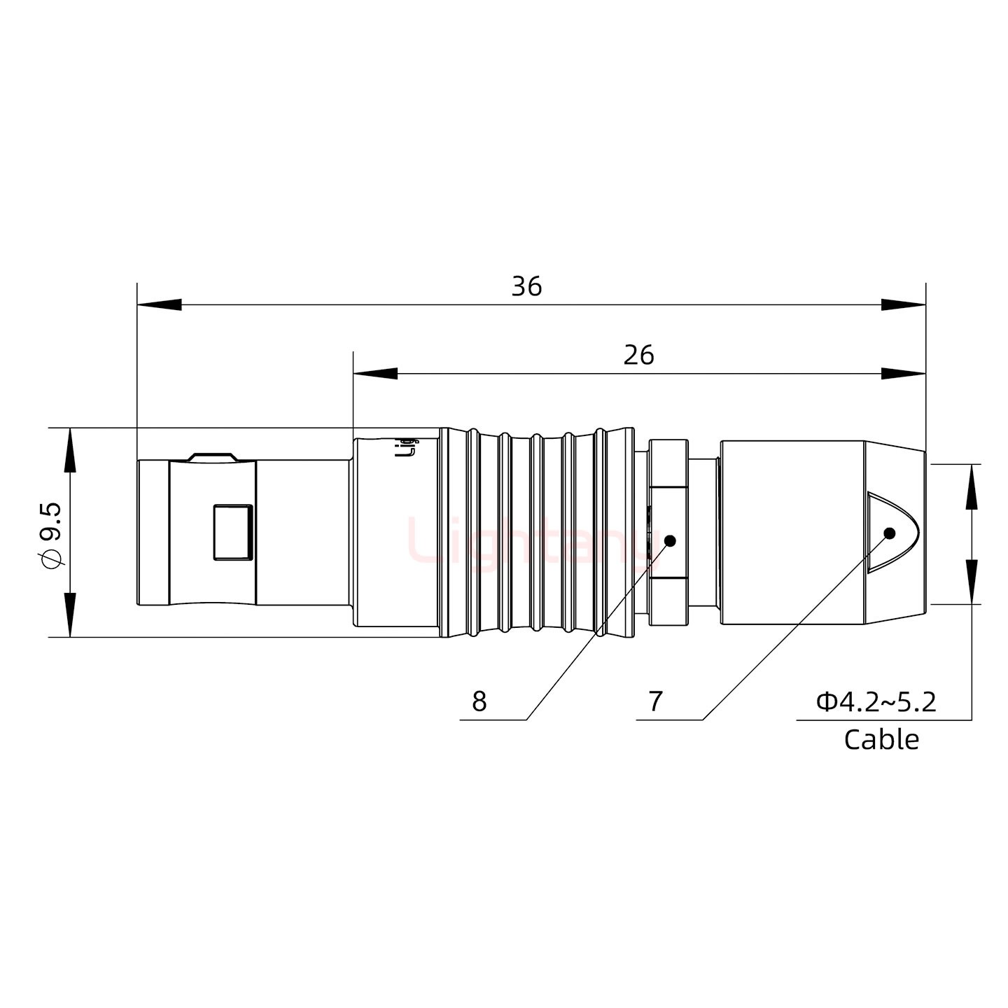 FGG.0B.003.CLAD52推拉自鎖直式插頭