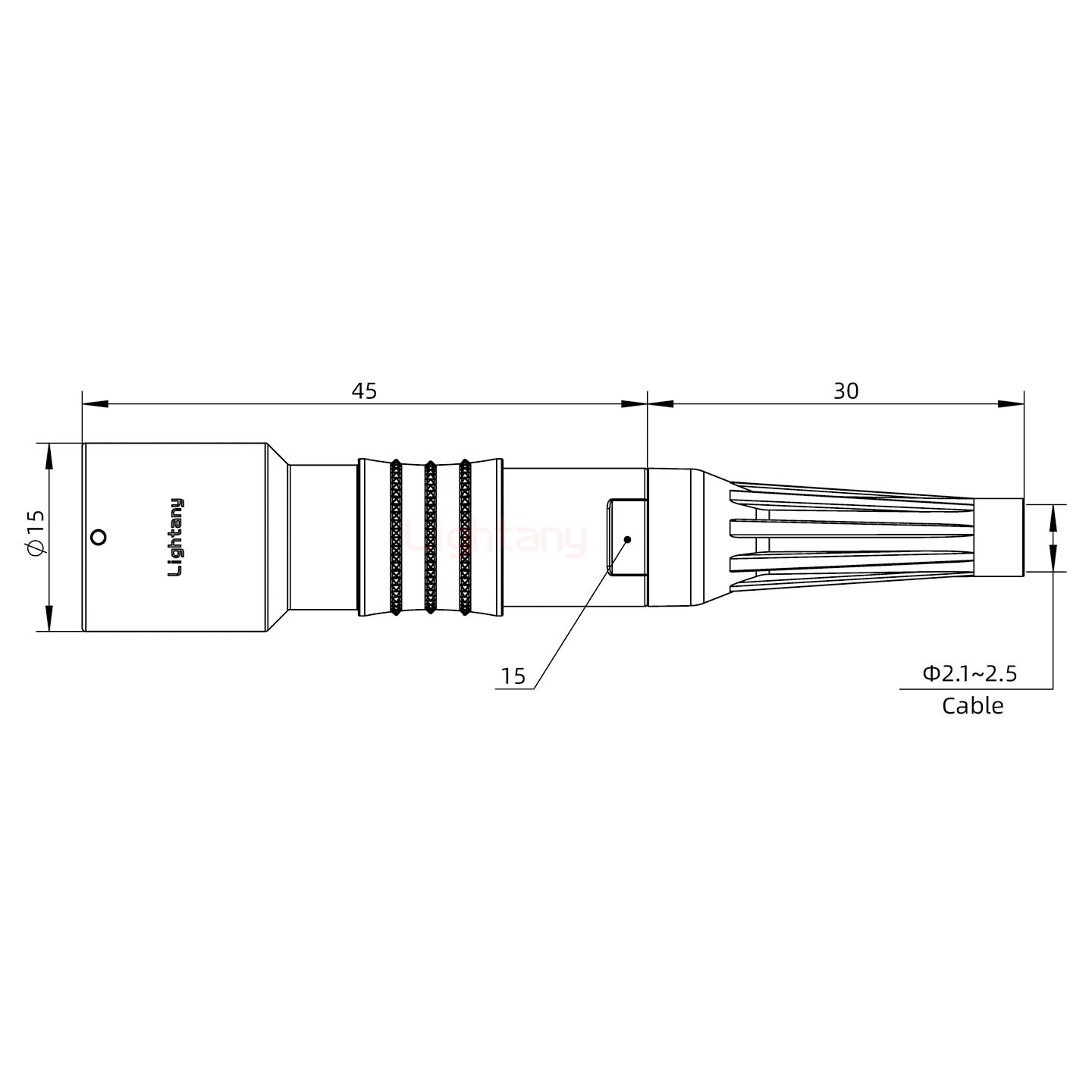 PHG.1K.004.CLAC25Z推拉自鎖帶護(hù)套浮動插座