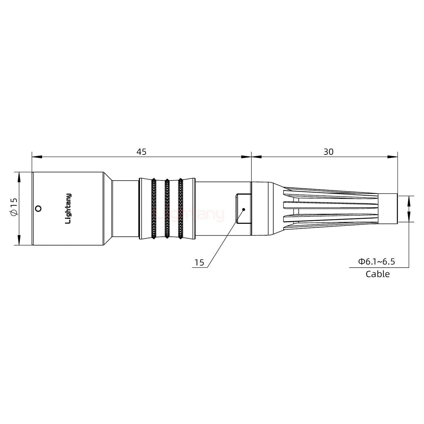 PHG.1K.008.CLAC65Z推拉自鎖帶護(hù)套浮動插座