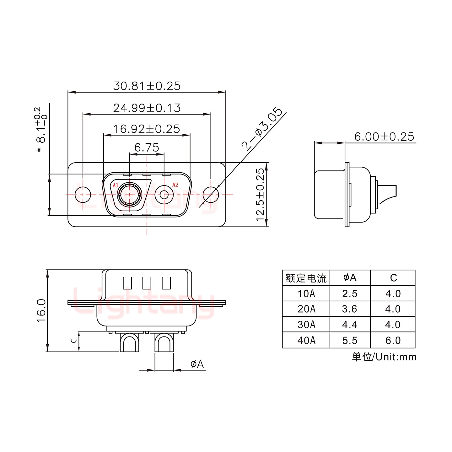 2V2公短體焊線20A+9P金屬外殼1707直出線4~12mm